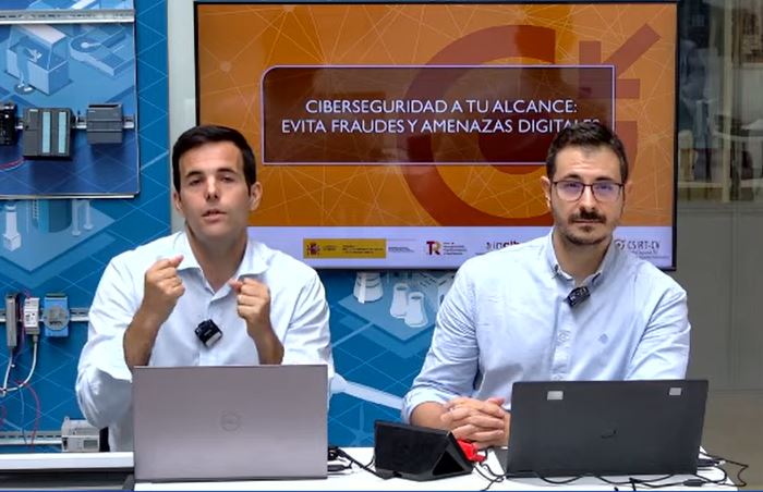 Ponentes de CSIRT-CV durante la emisión del webinar en directo